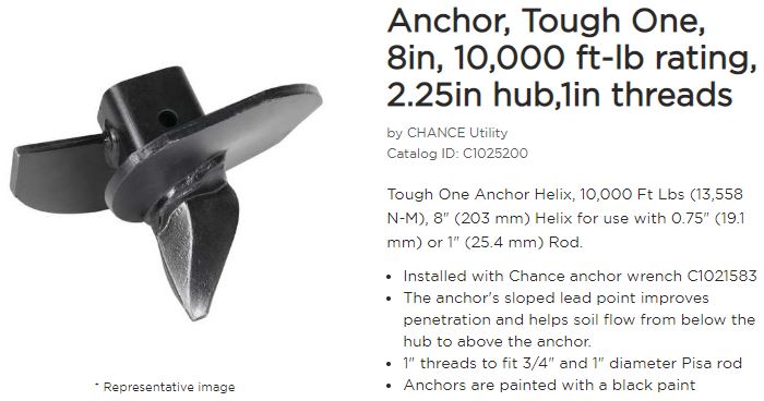 Anchor helix 8in Small